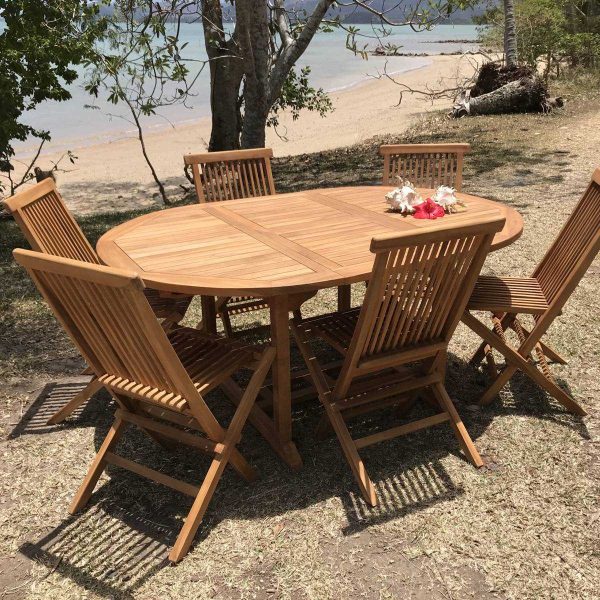 Table Exotica extensible ronde ovale 120