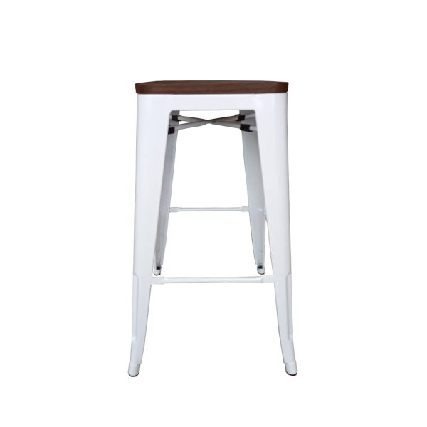 Tabouret Métal/Bois Blanc