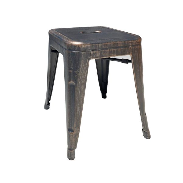 Tabouret Métal 46 Noir brossé