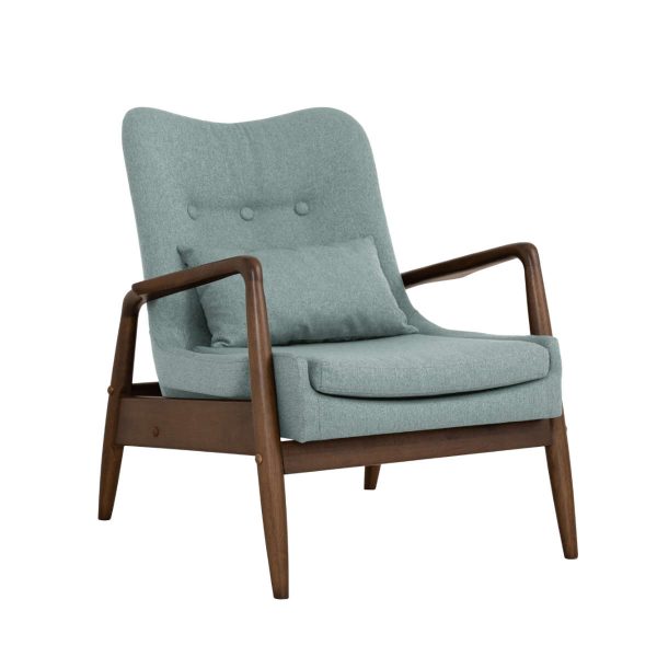 Fauteuil Lounge Scenic cacao & bleu