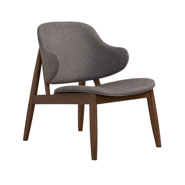 Fauteuil Lounge Seltos cacao & gris