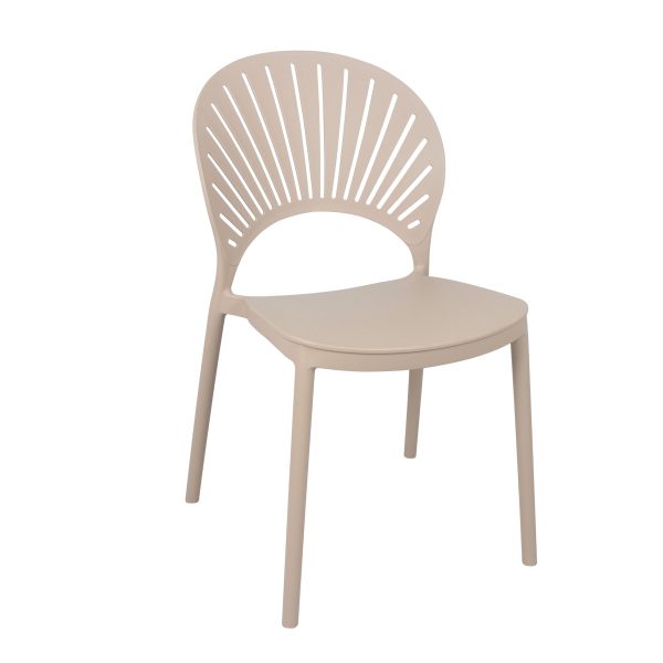 Chaise Fries brun clair