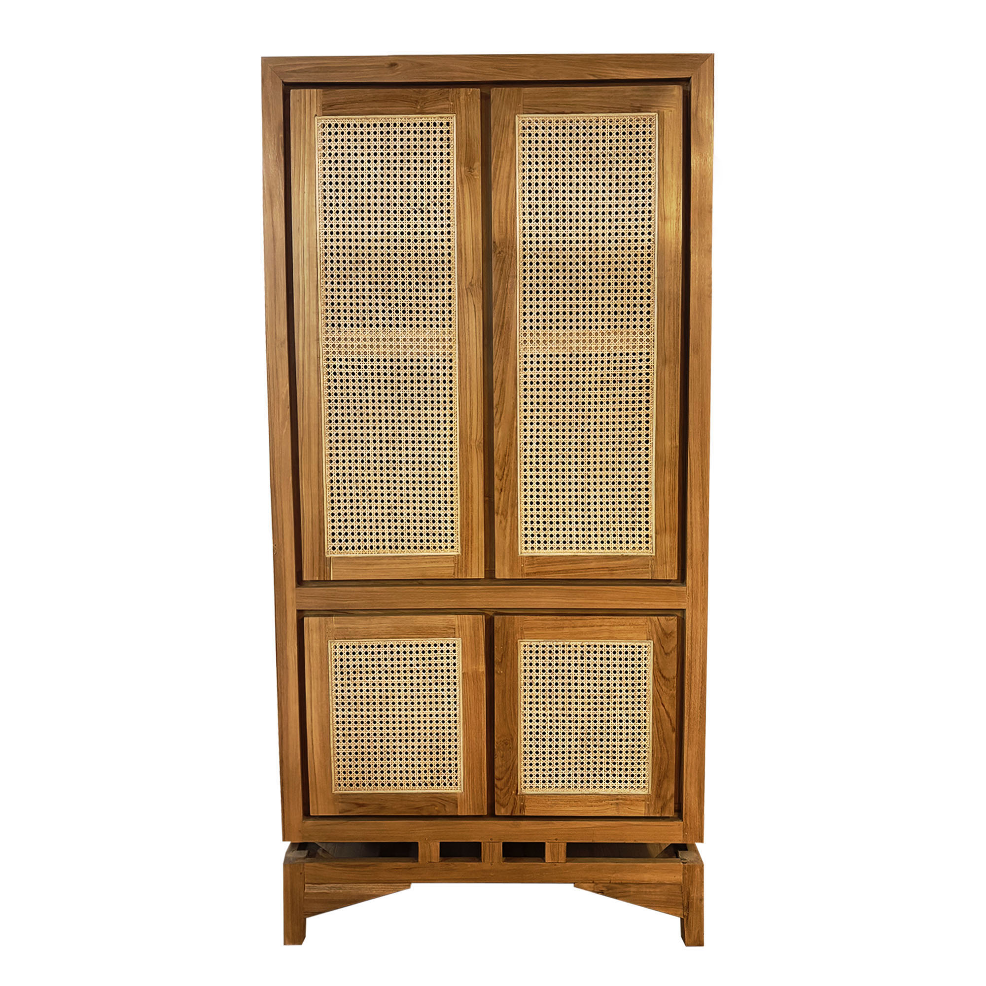 Armoire Teck & Rotin